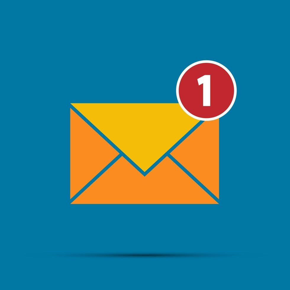 icono de correo nueva notificación por correo electrónico estilo de diseño simple vector