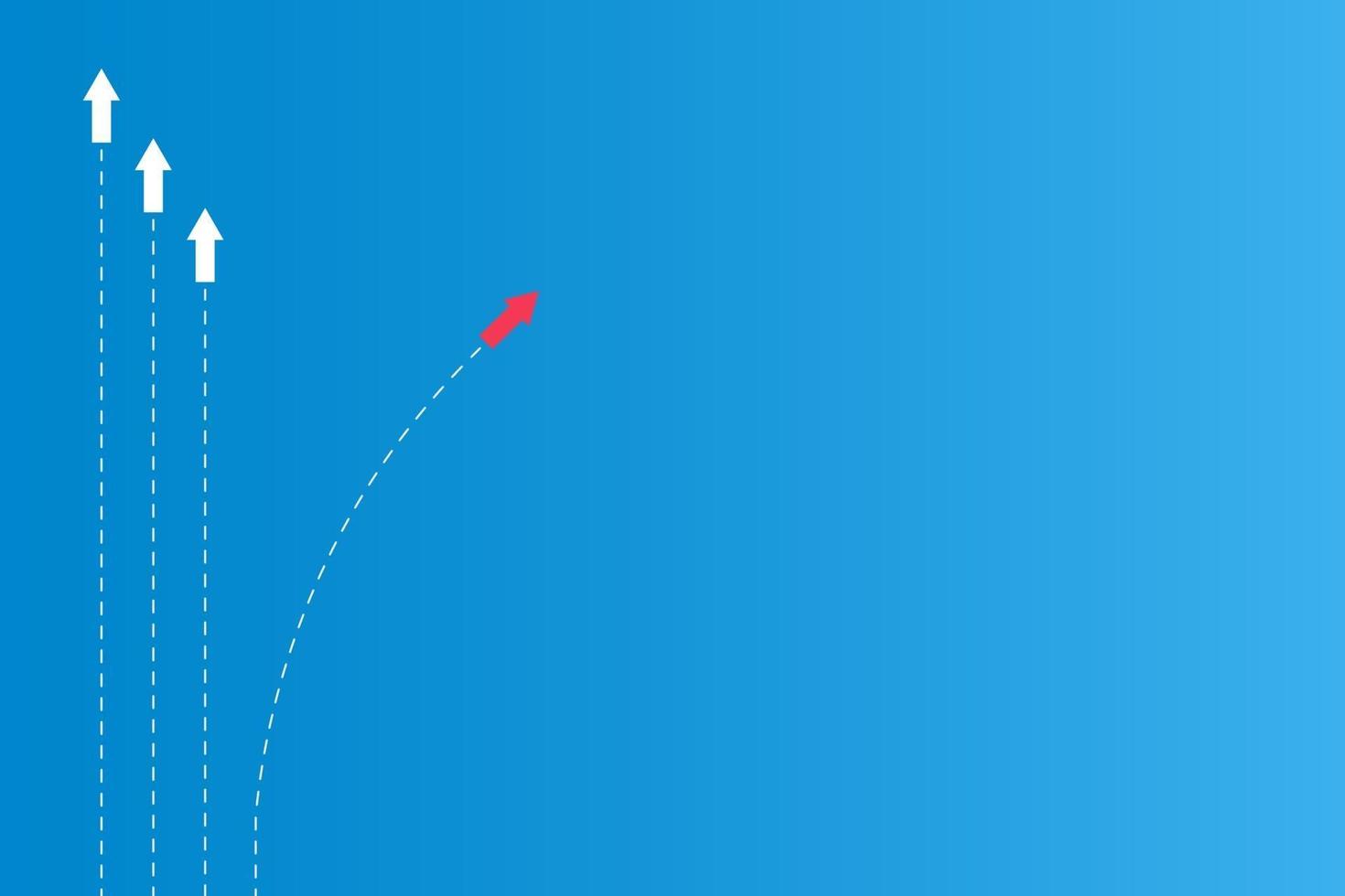 Have leadership or different concepts with directions Arrow Red and white paper and route lines on a blue background vector