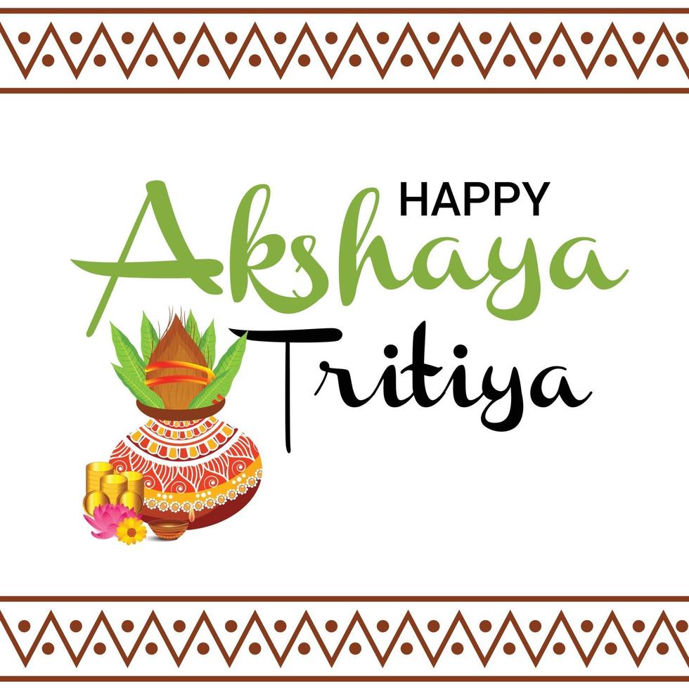 Vector illustration of a Creative Background For Festival Of Akshaya Tritiya Celebration