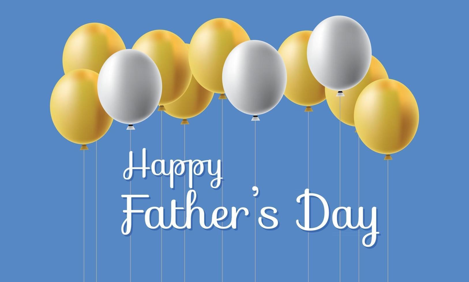 Happy Father Day on Balloon Background vector