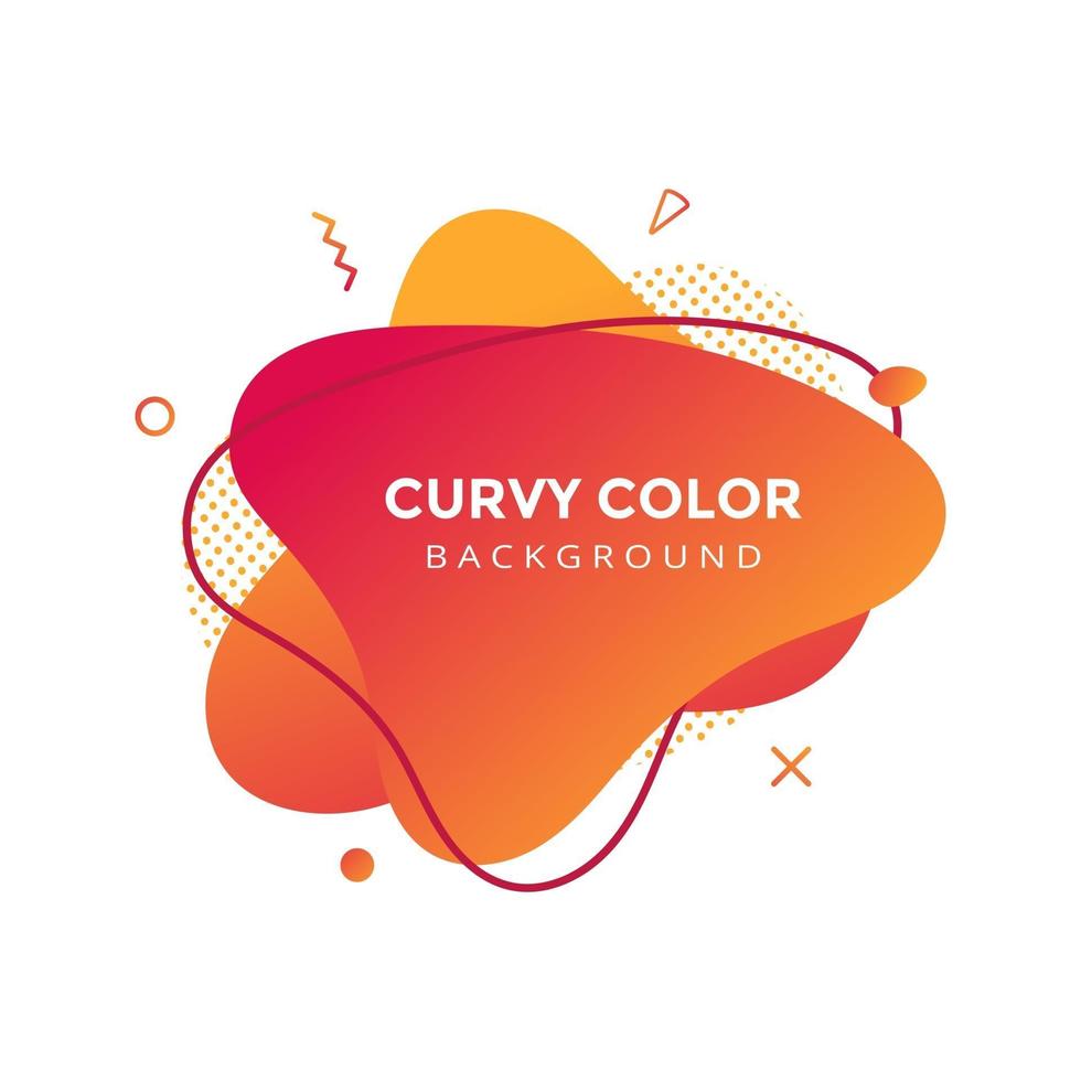 Modern liquid abstract element graphic gradient flat style design fluid vector