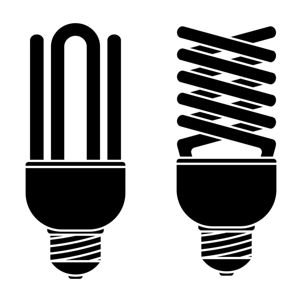 bombilla de luz fluorescente vector