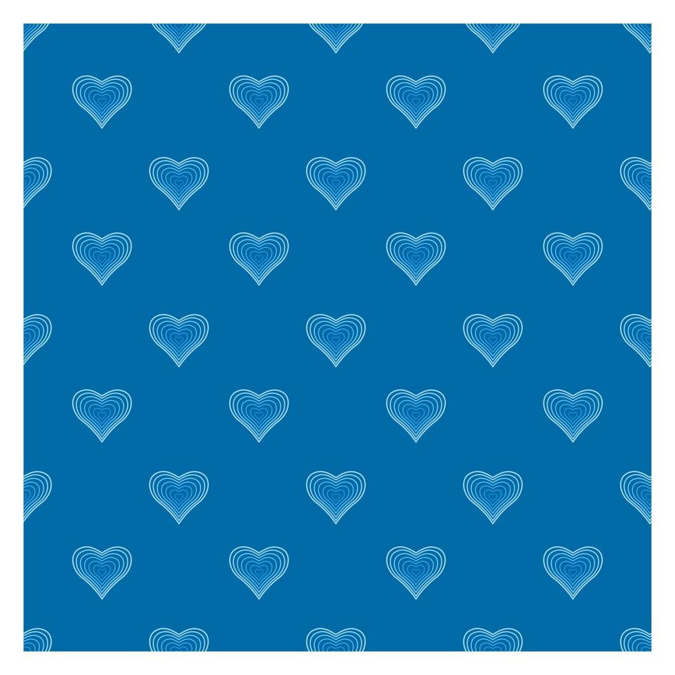 Line Heart Seamless Pattern for Background vector