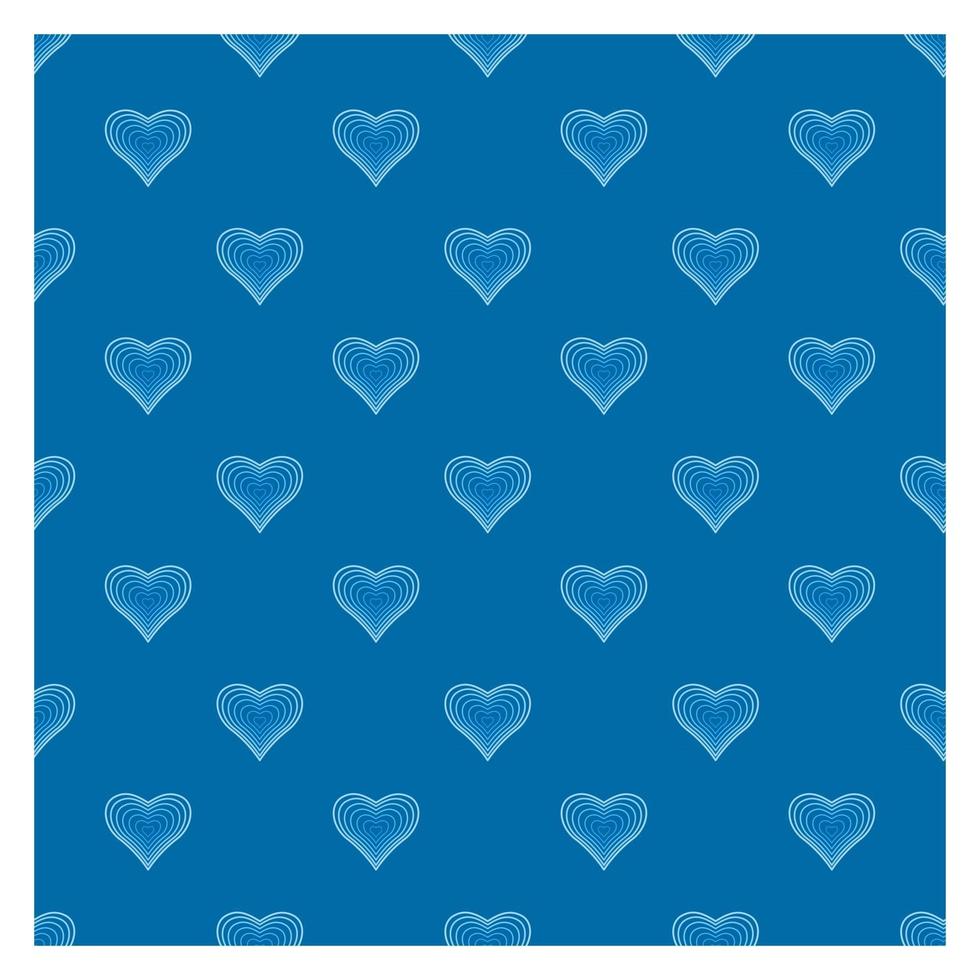 Line Heart Seamless Pattern for Background vector