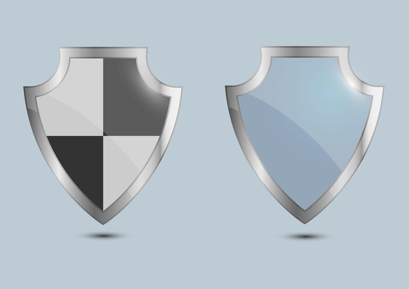 Shield Security and warranty icon Armor empty plate vector