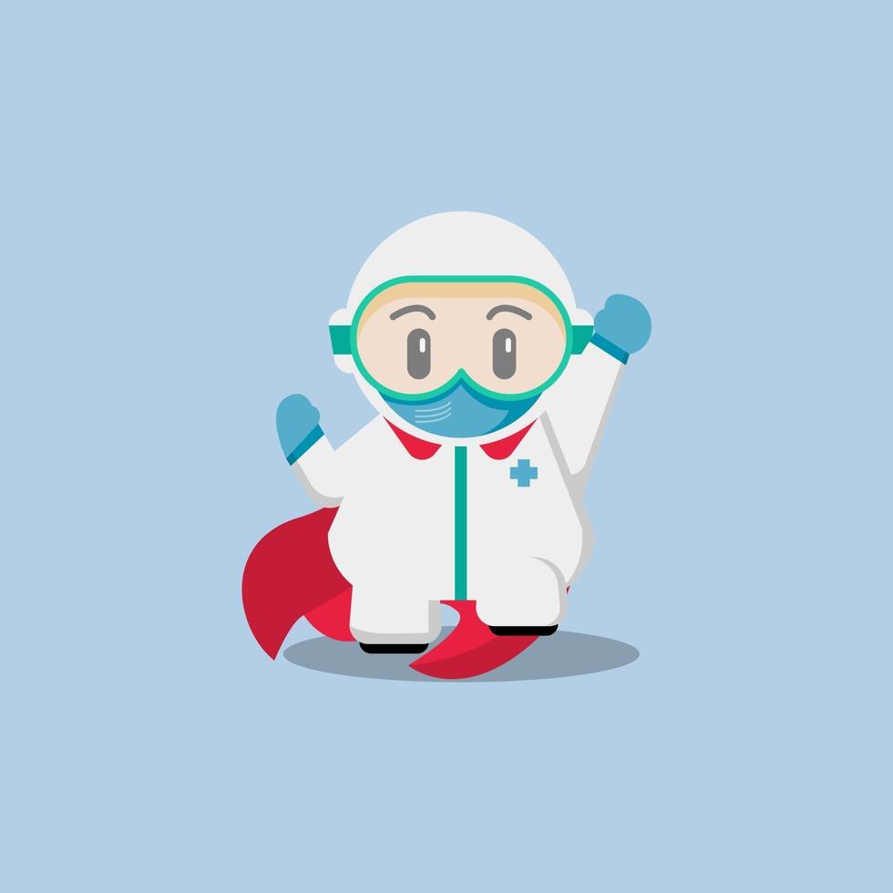 Cute Doctor is a Real Super Hero vector