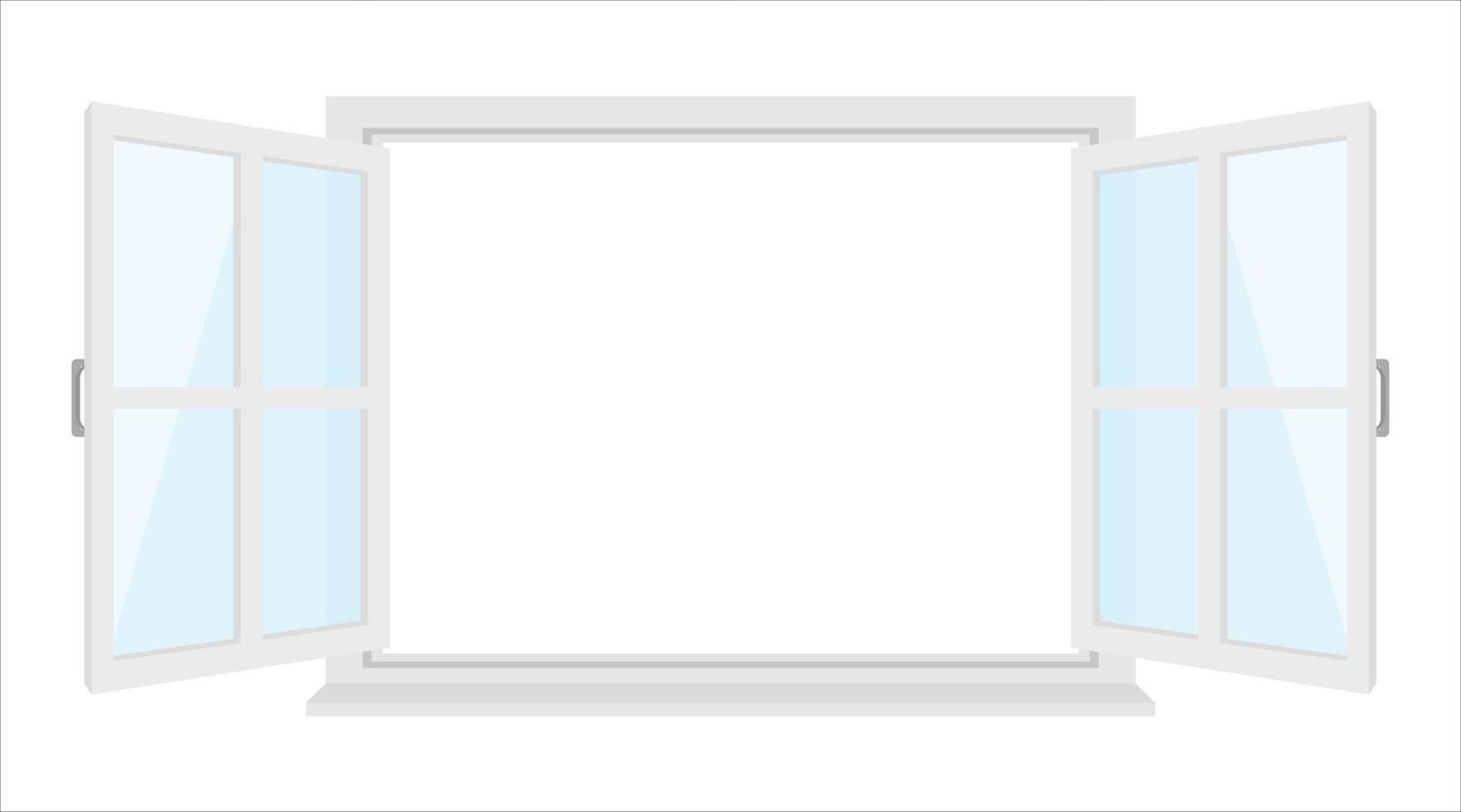 Open window isolated on white background vector