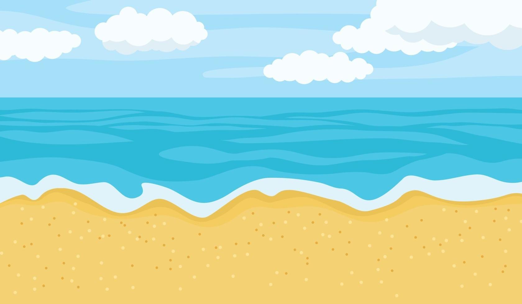 paisaje de playa de verano vector