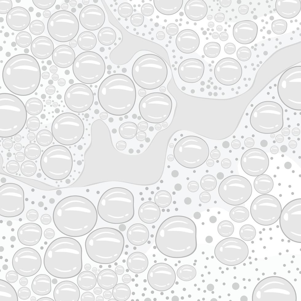 Soap foam with bubbles in flat design vector