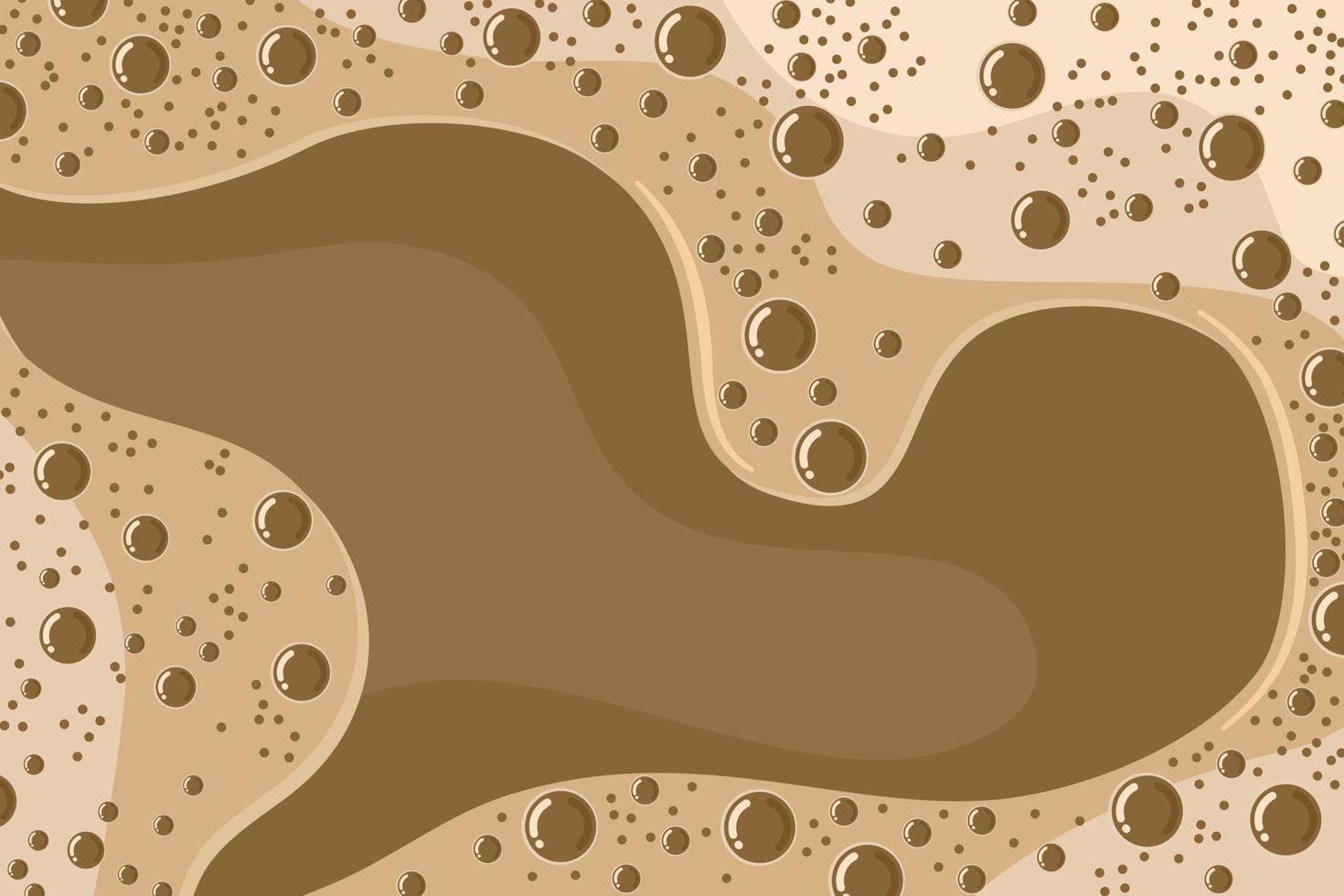 Coffee foam texture background in flat design vector