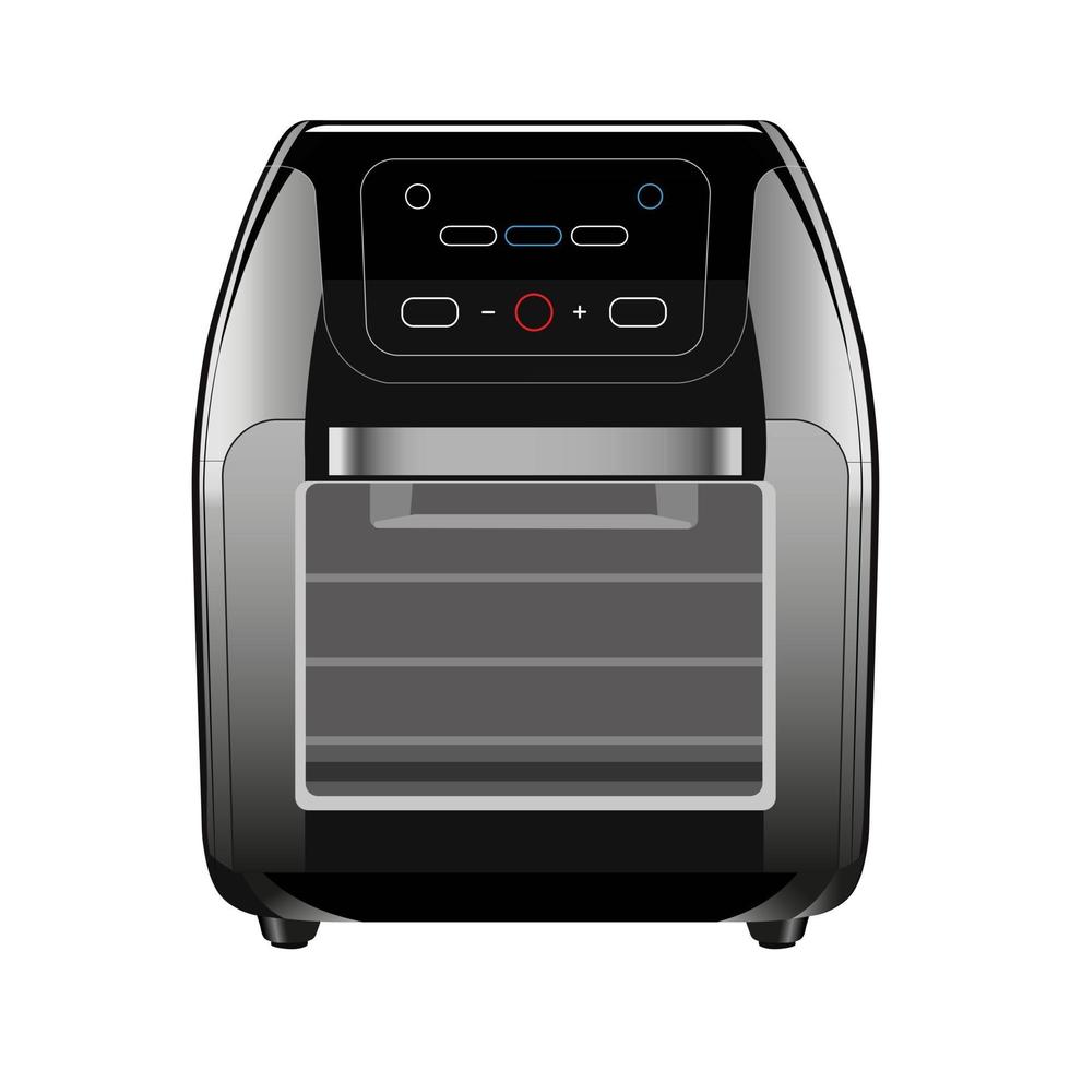 aparato de cocina moderno airfryer vector