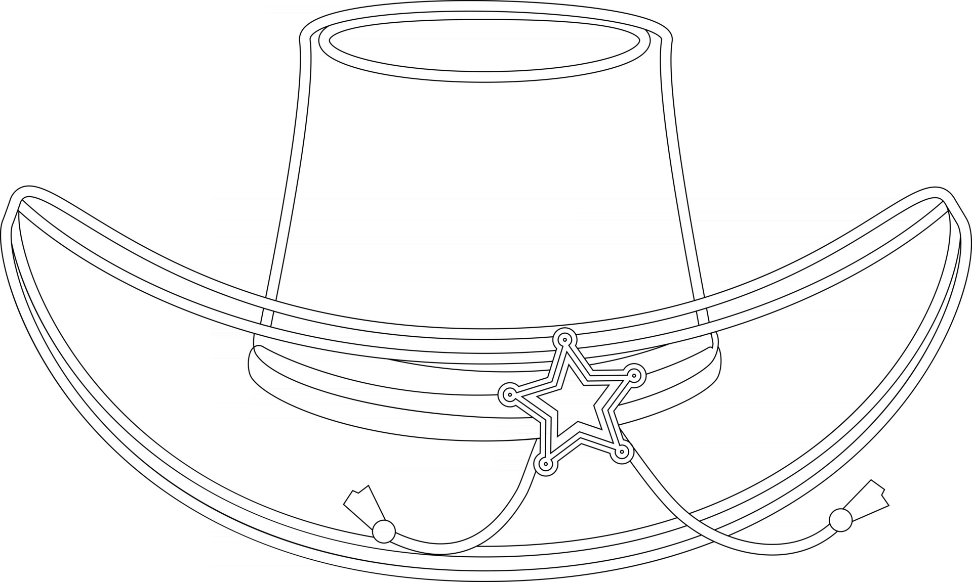 cowboy hat outline perfect for coloring page 2513425 Vector Art at Vecteezy