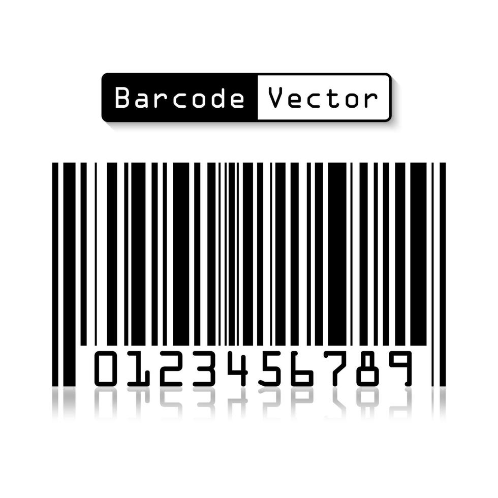 Bar code vector on white background