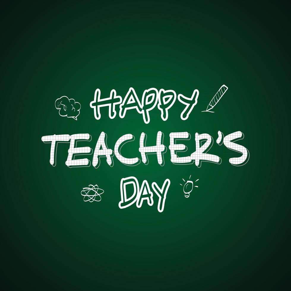 happy teacher day poster background vector
