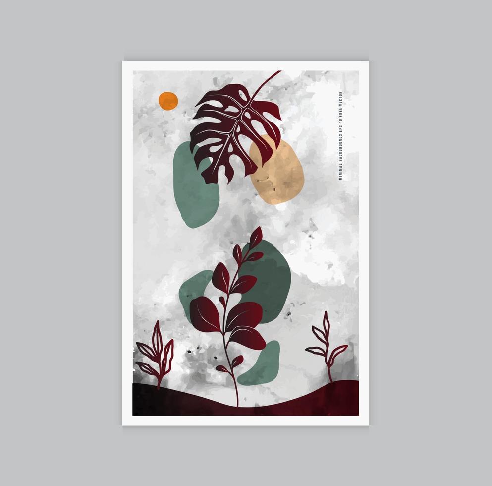 Modern Abstract Botanical Line Art Vector Illustration With Background  Suitable For Books Covers Brochures Flyers Social Posts Etc