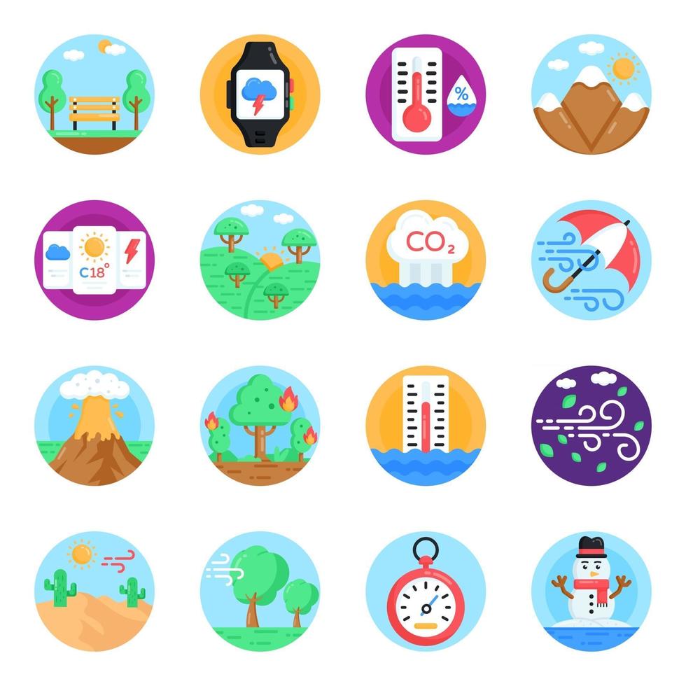 Pack of Weather Forecast vector