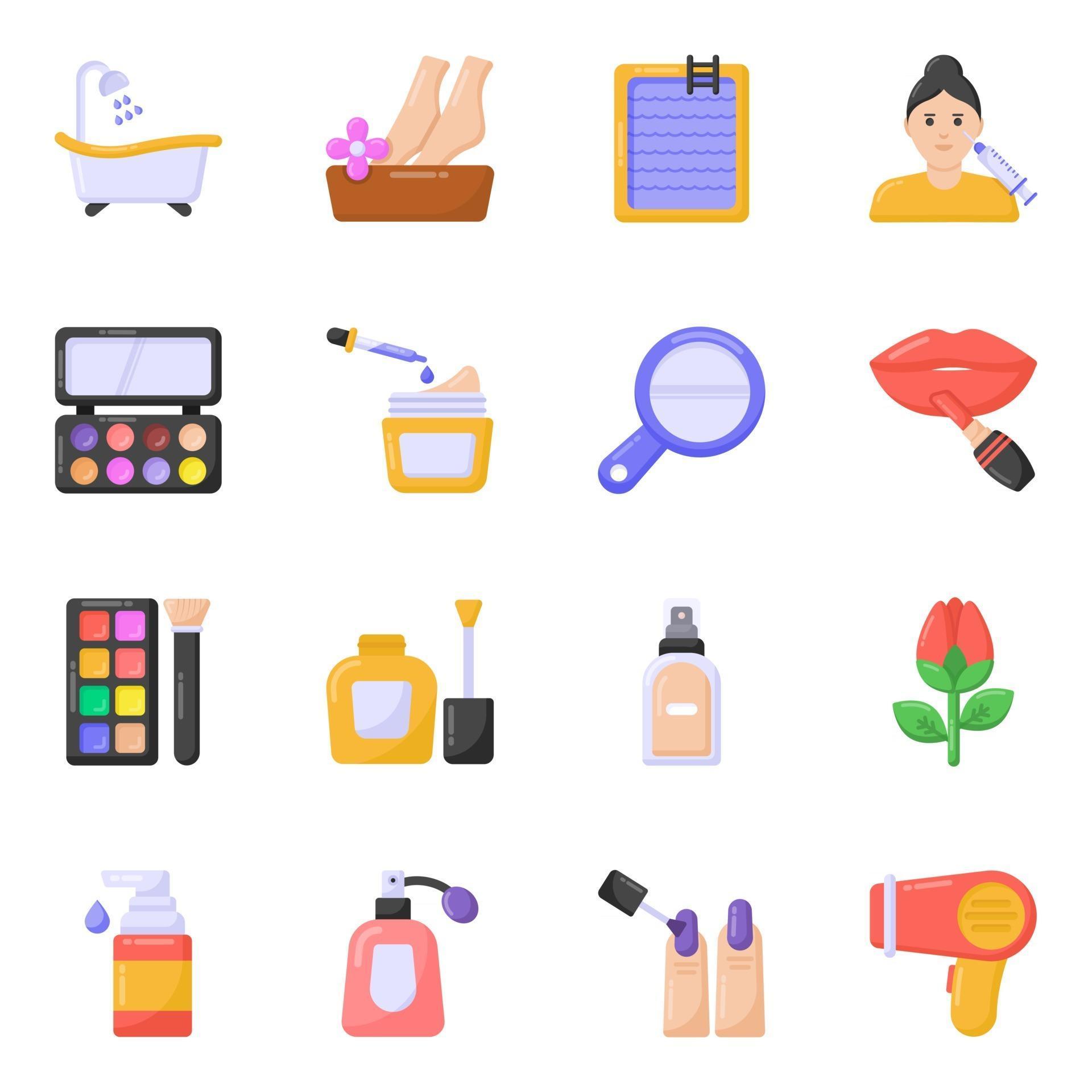 Pack of Cosmetic Accessories 2513671 Vector Art at Vecteezy