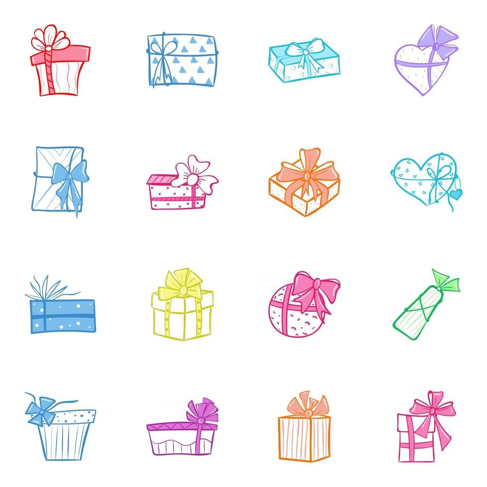 Pack of Wrapped Boxes vector