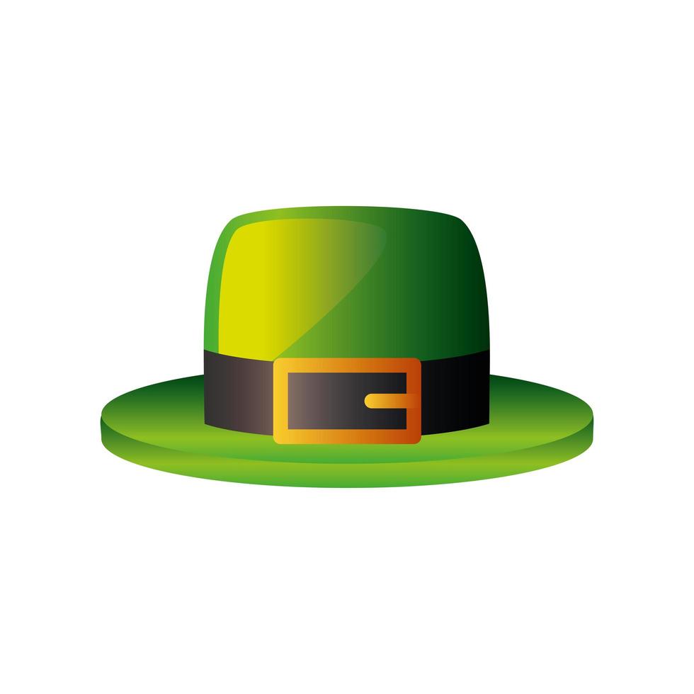 feliz día de san patricio sombrero de duende icono de dibujos animados vector