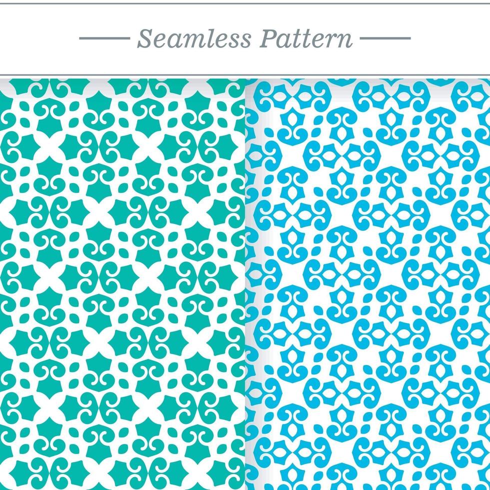 Collection of seamless pastel ornamental patterns vector