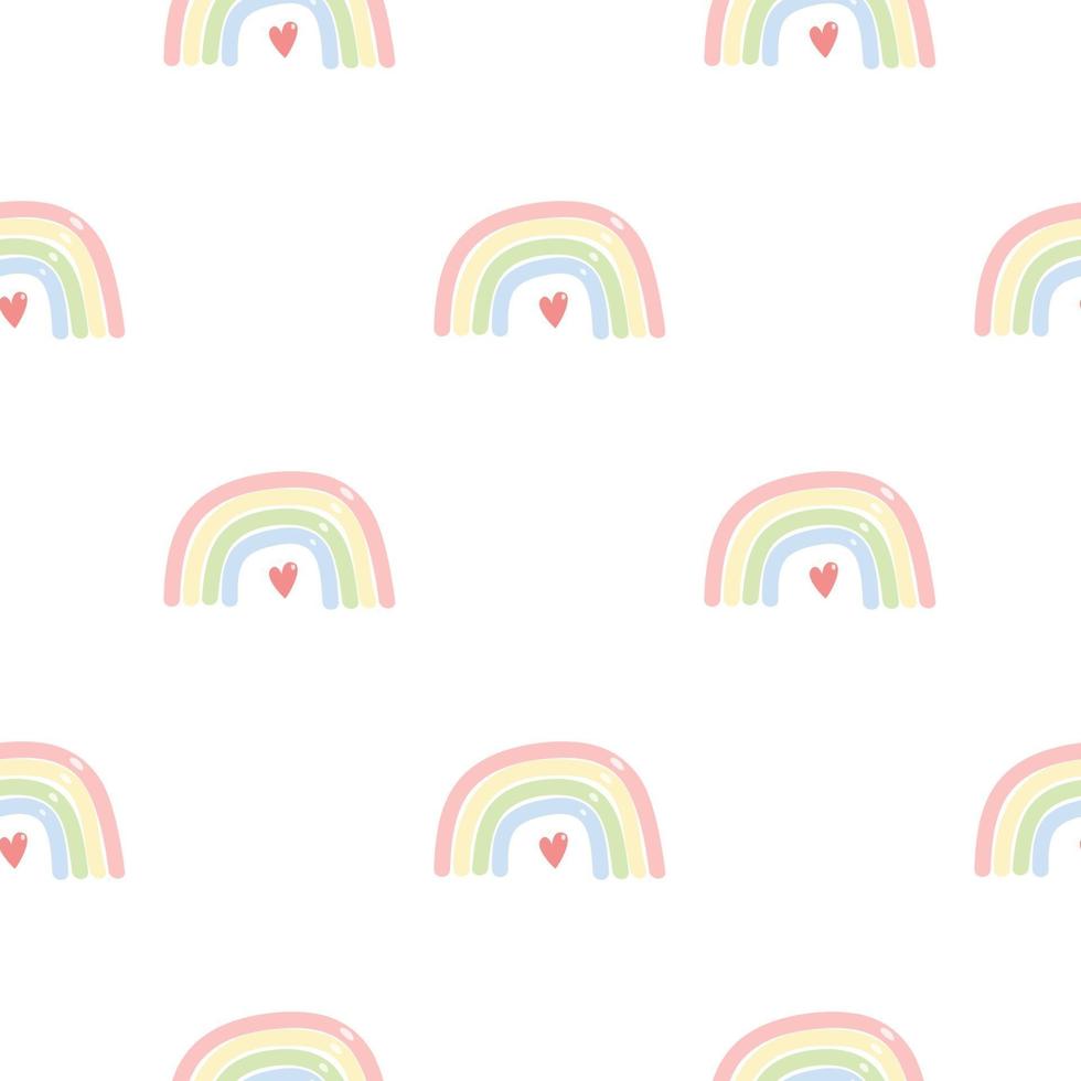 Rainbow seamless pattern  Vector colorful illustration
