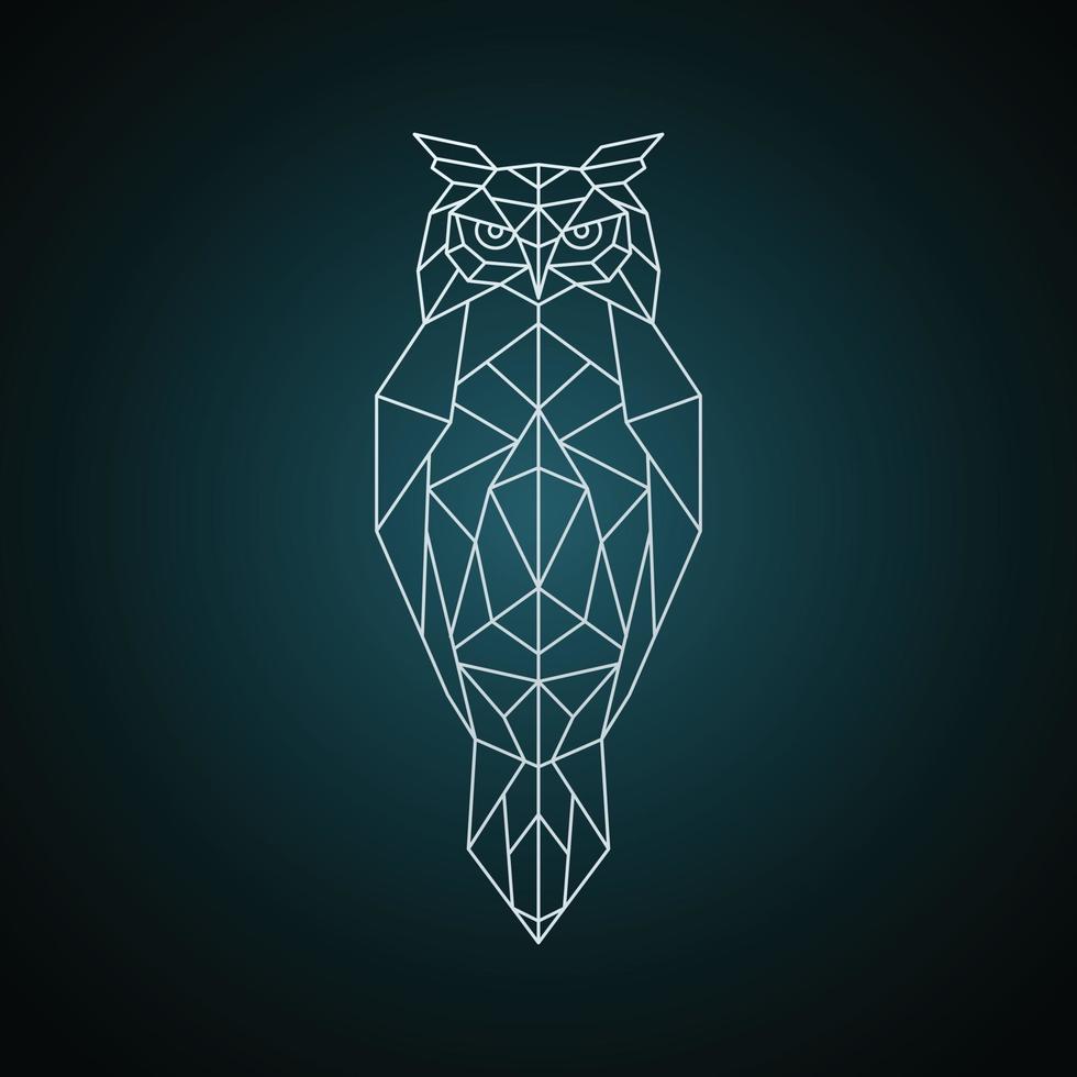 Owl in geometric style vector