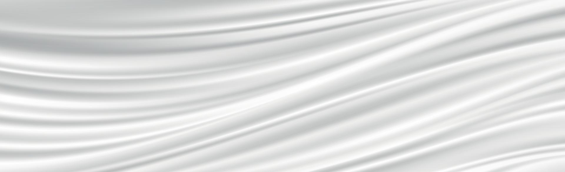 Abstract white background wavy white lines folds vector