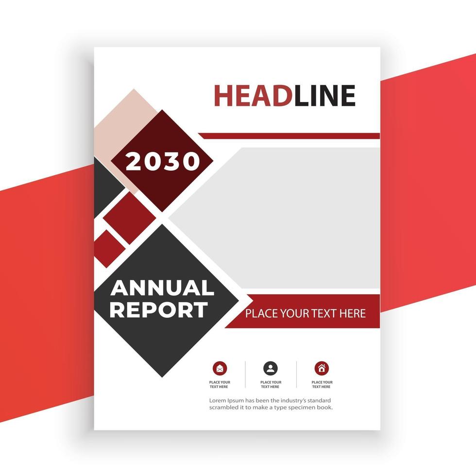 annual report cover template vector