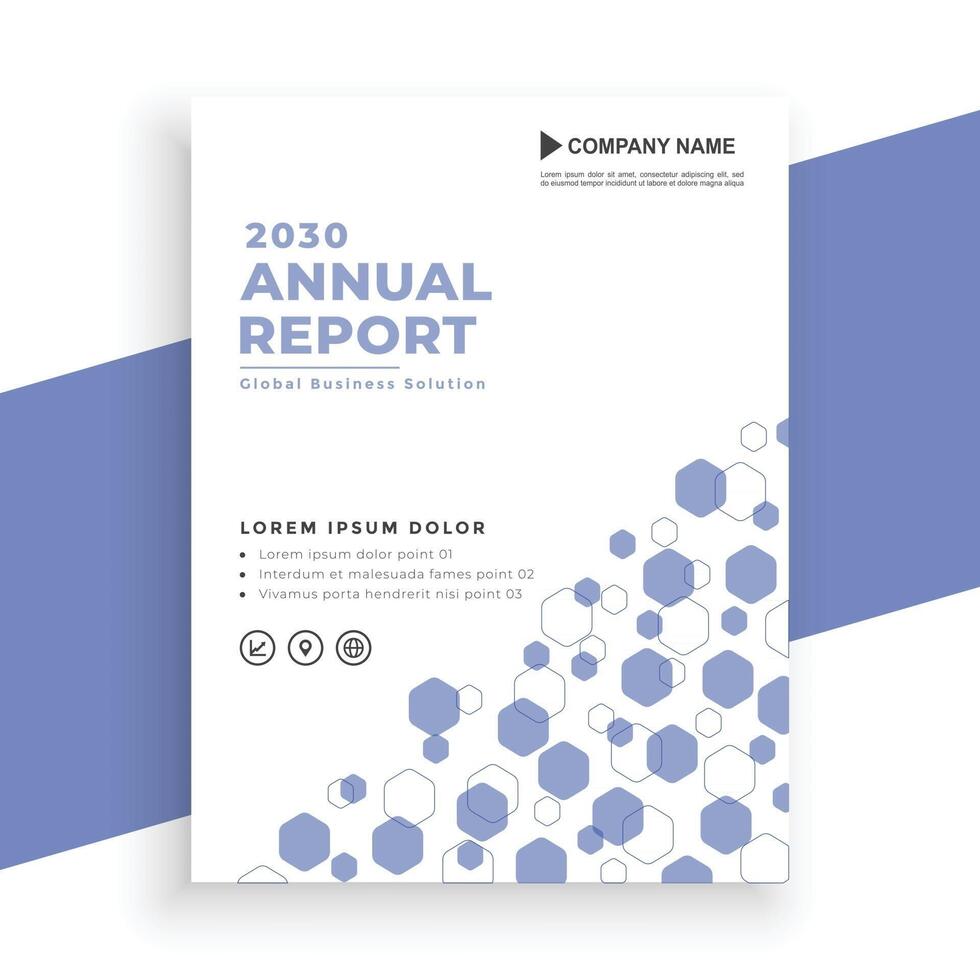 annual report cover template vector