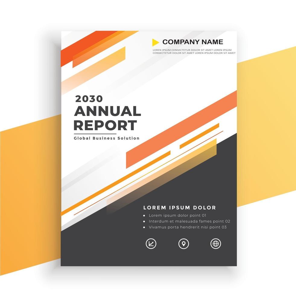 annual report cover template vector