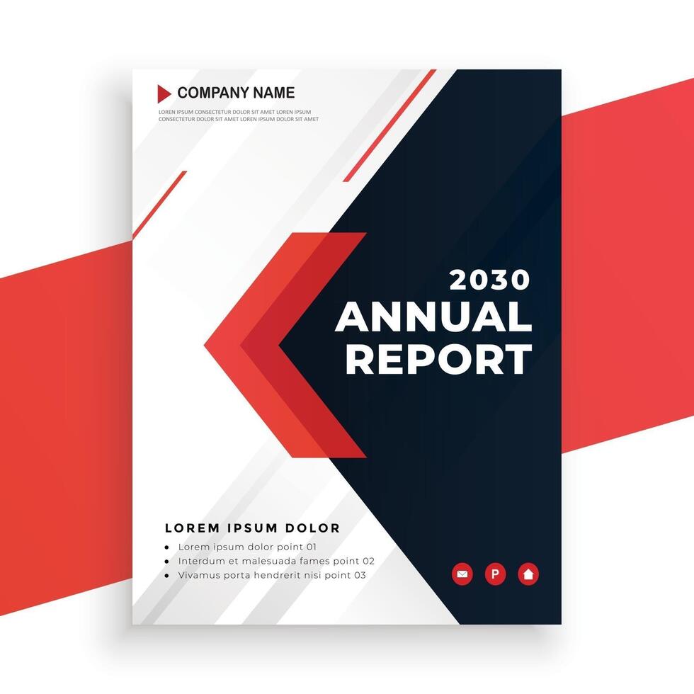 annual report cover template vector