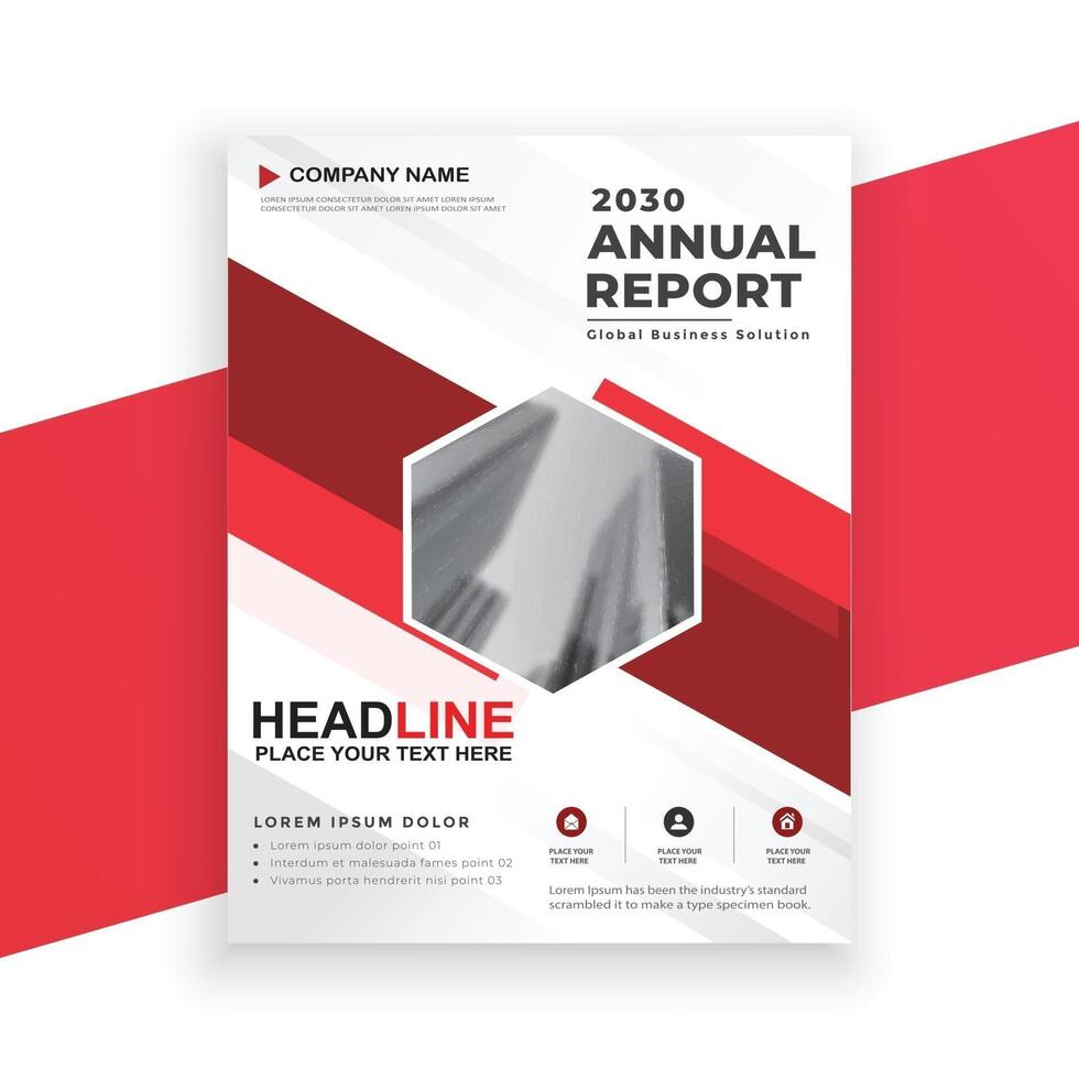 annual report cover template vector