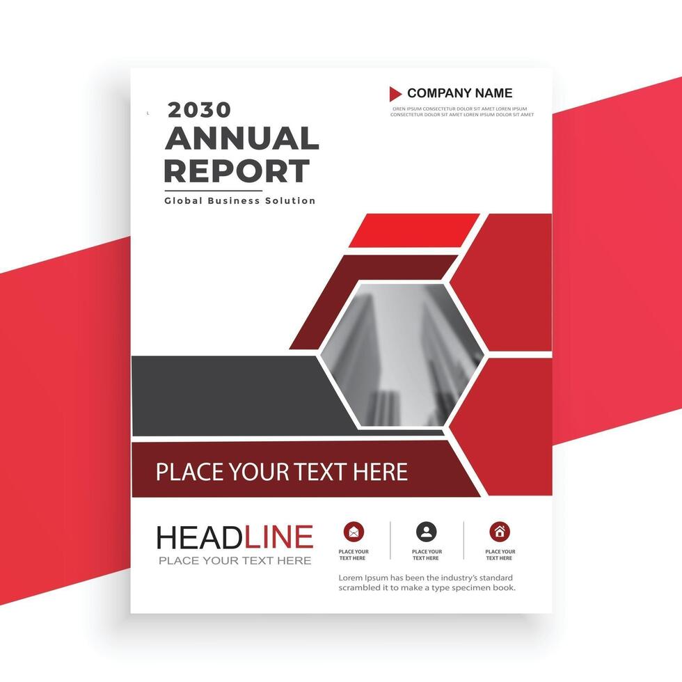 annual report cover template vector
