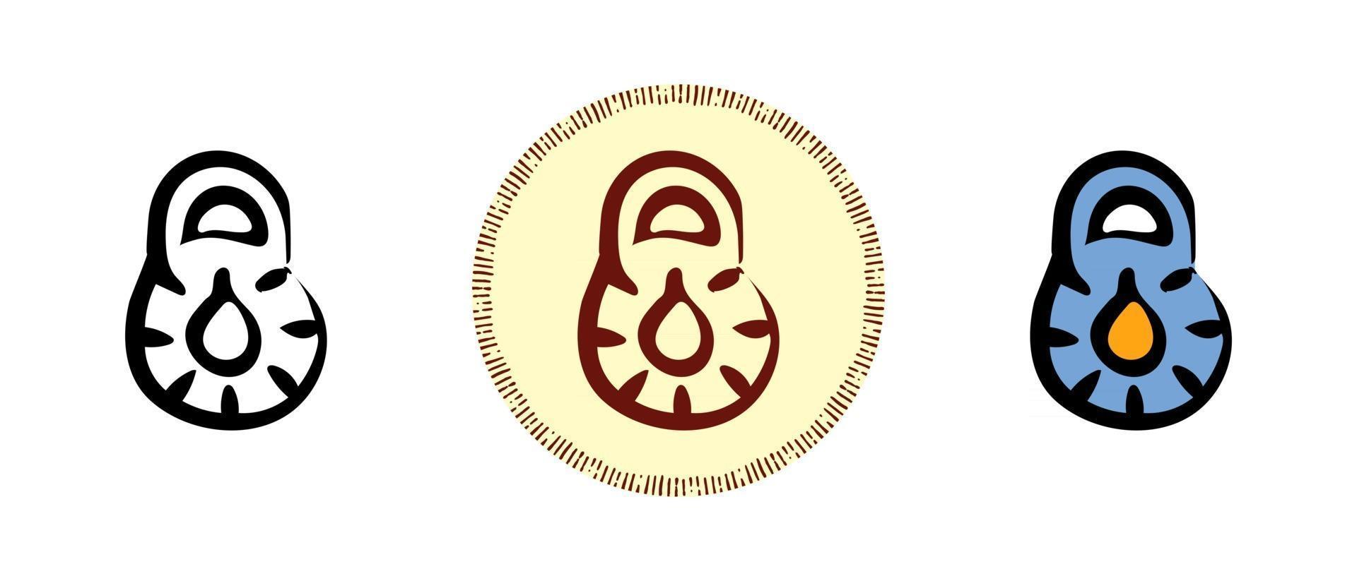 Outline and colors and retro symbols of a padlock with a code vector