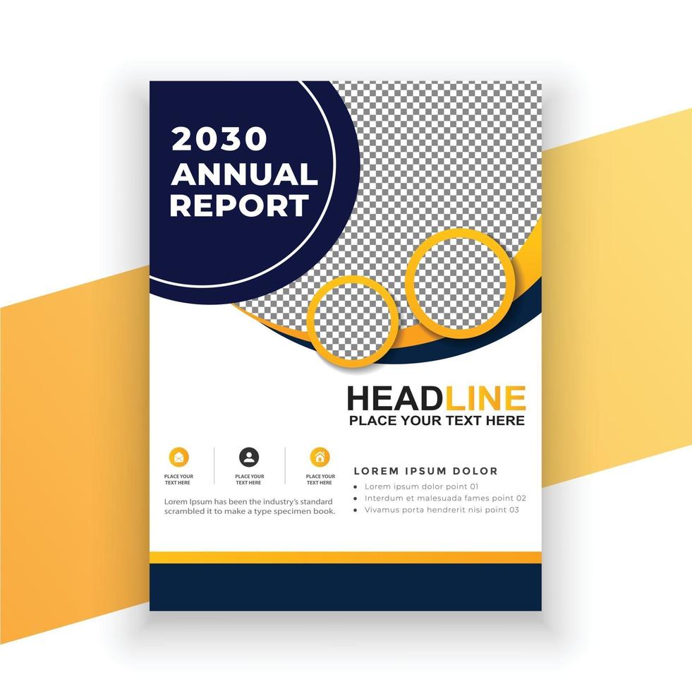 annual report cover template vector