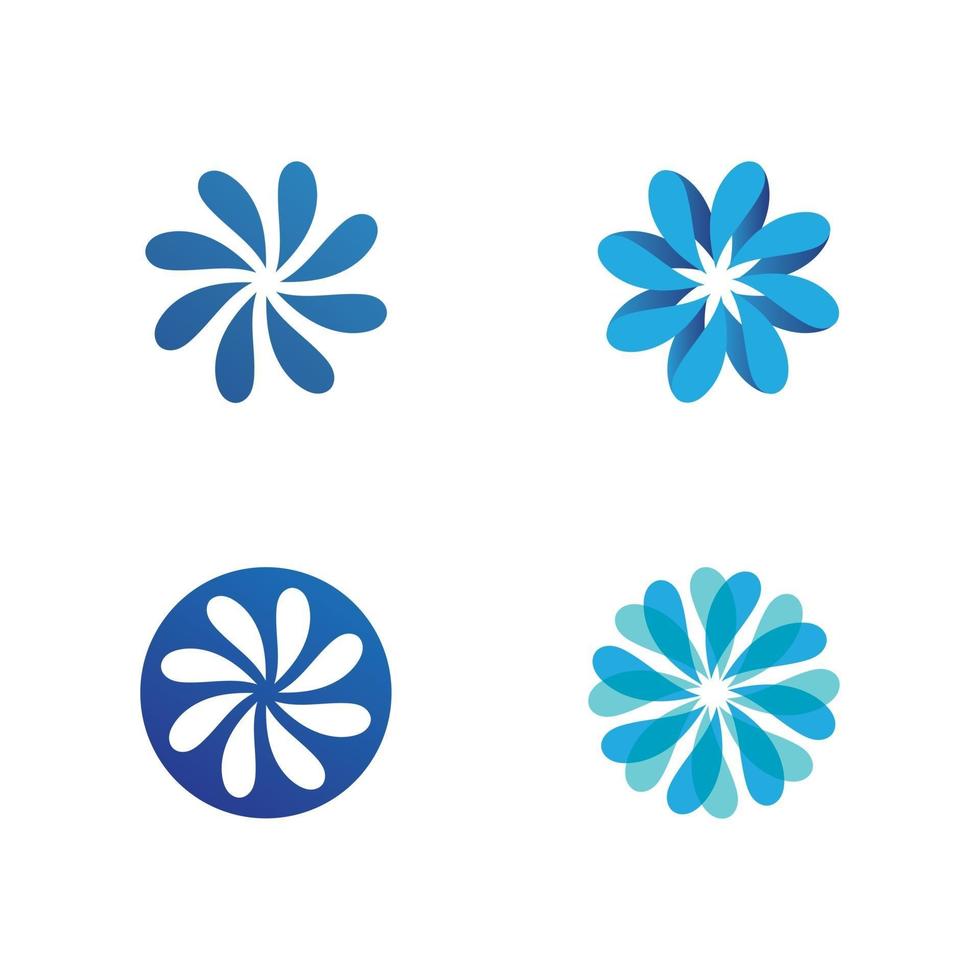 aplicación de iconos de plantilla de logotipo y símbolos de vector de playa de agua y olas