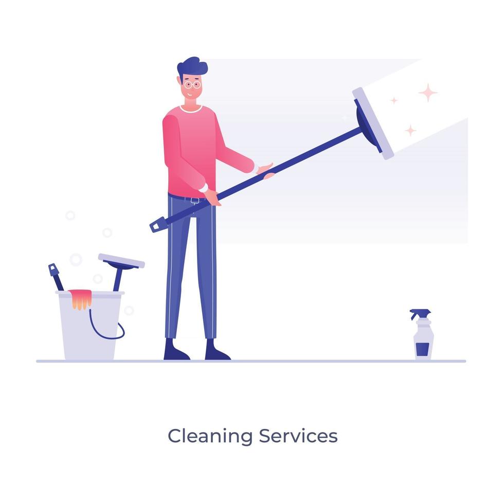 elementos de servicio de limpieza vector