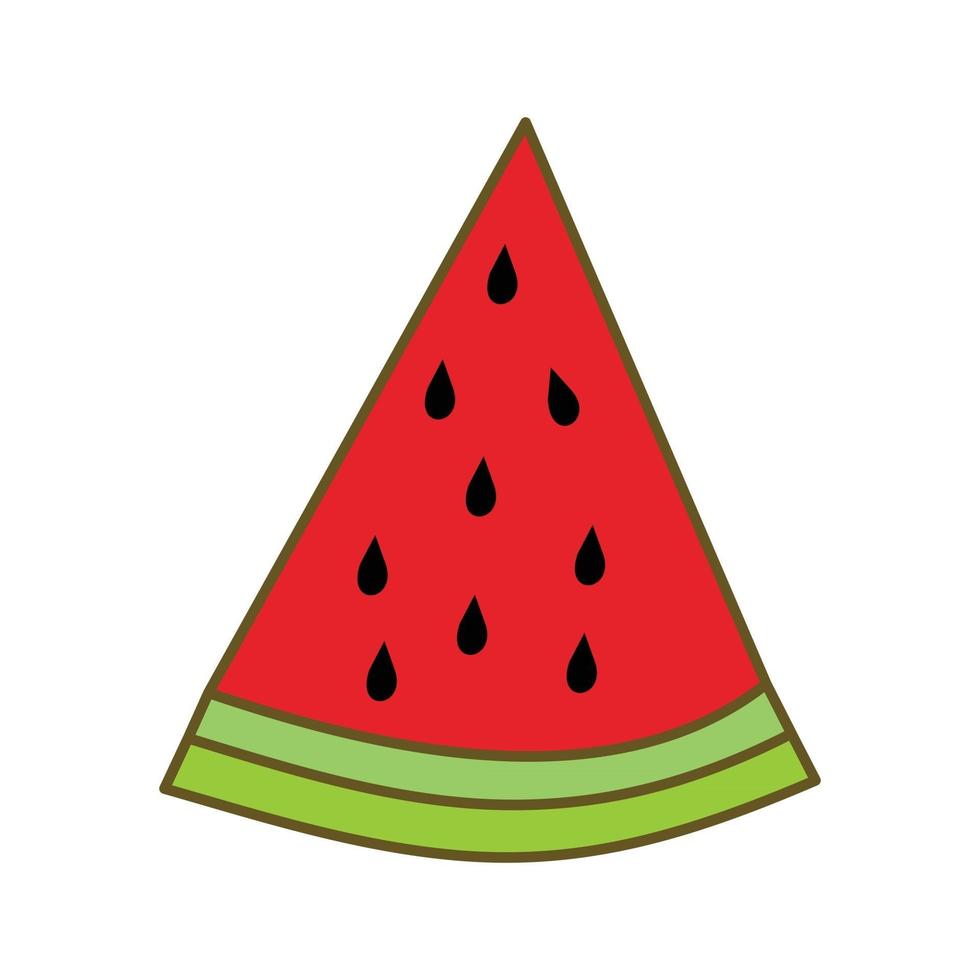 Watermelon Fruit Template Vector Flat