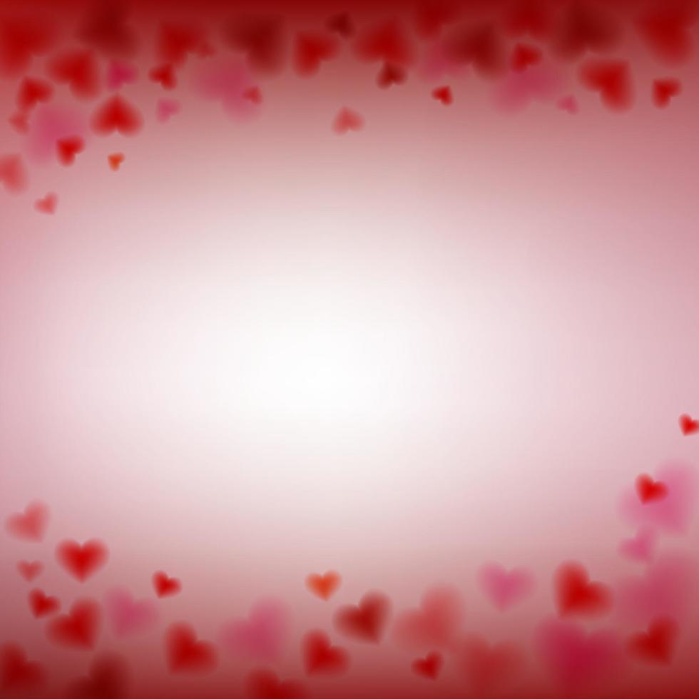 amor tarjeta del día de san valentín con desenfoque y fondo dulce vector