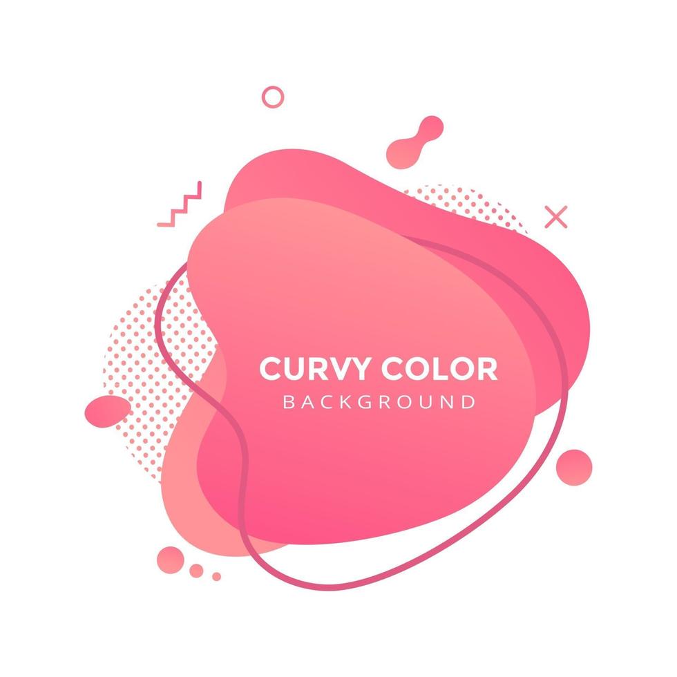 Modern liquid abstract element graphic gradient flat style design fluid vector