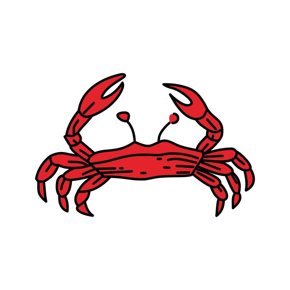 Crab Sea Design Graphic Template Vector