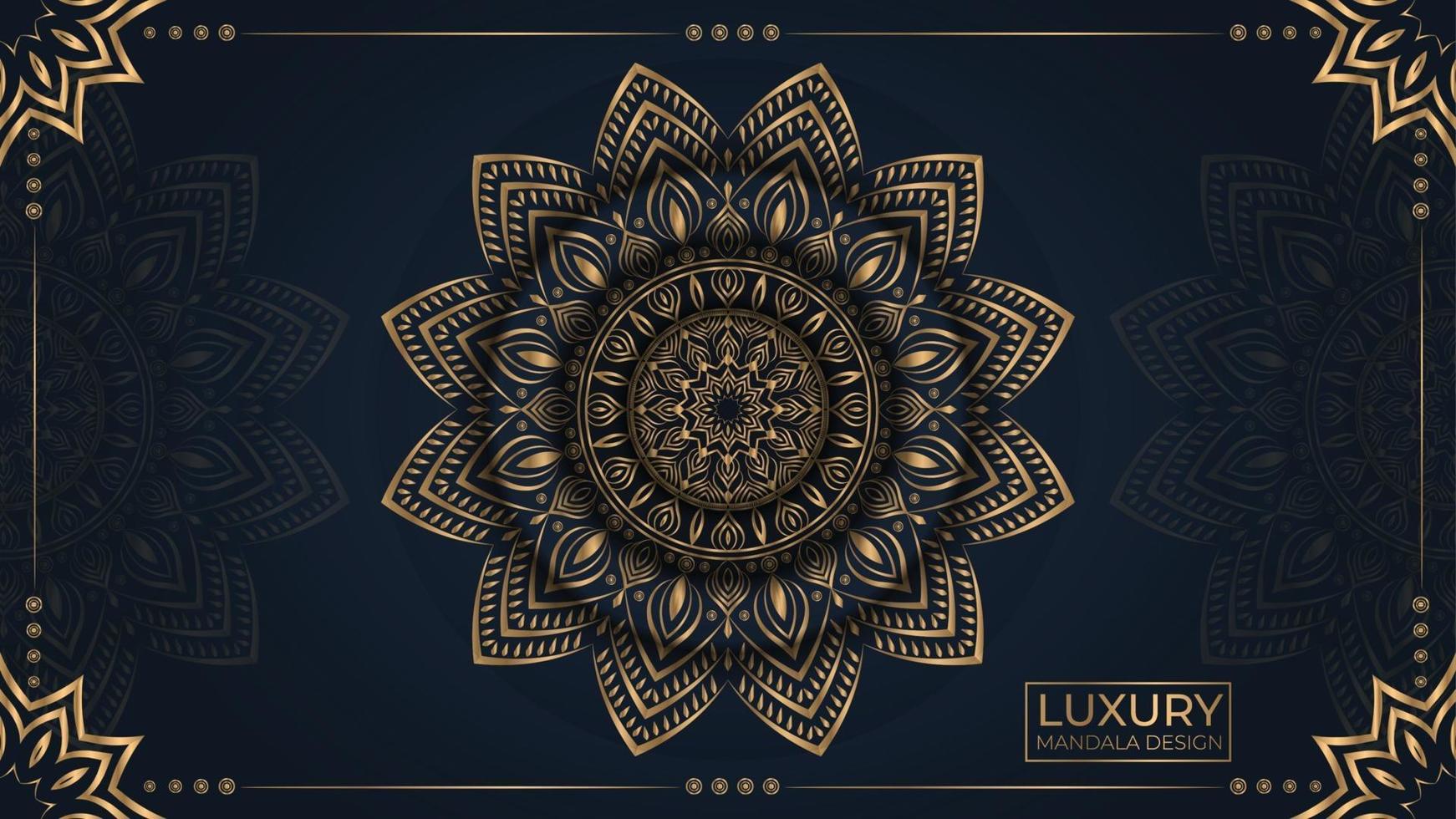 Abstract beautiful golden mandala design background for greeting card invitation and background many template vector