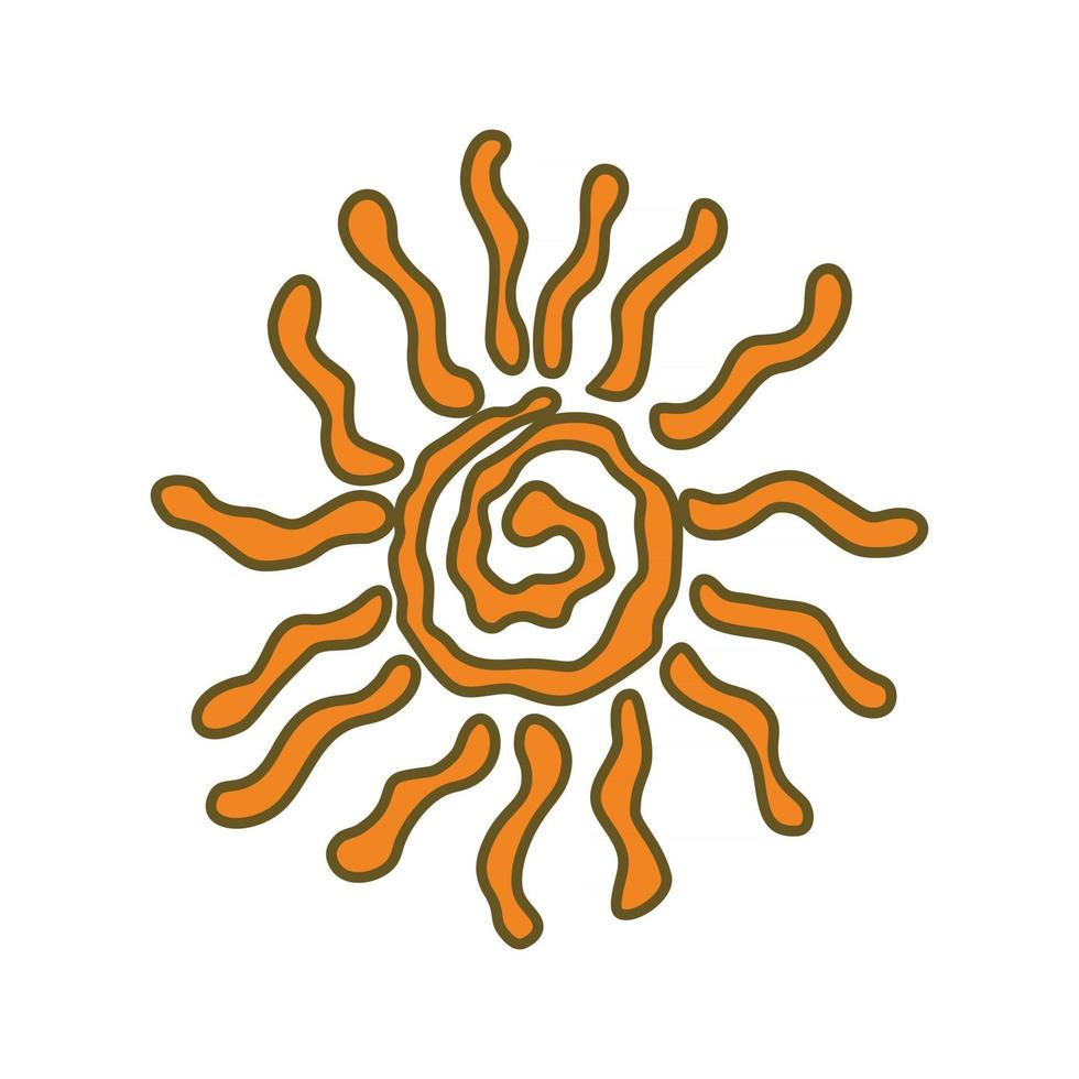 vector de plantilla de ilustración de diseño abstracto de sol