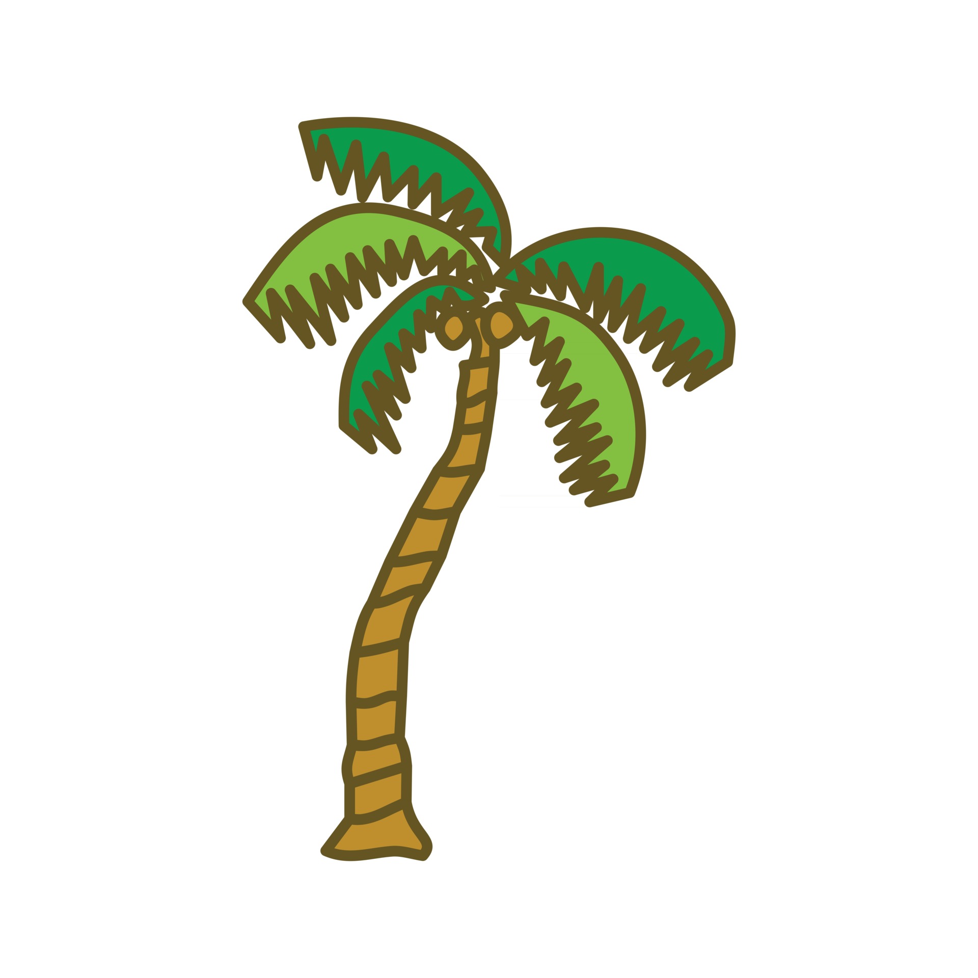 Coconut Tree Design Illustration Template Vector 2514299 Vector Art at ...