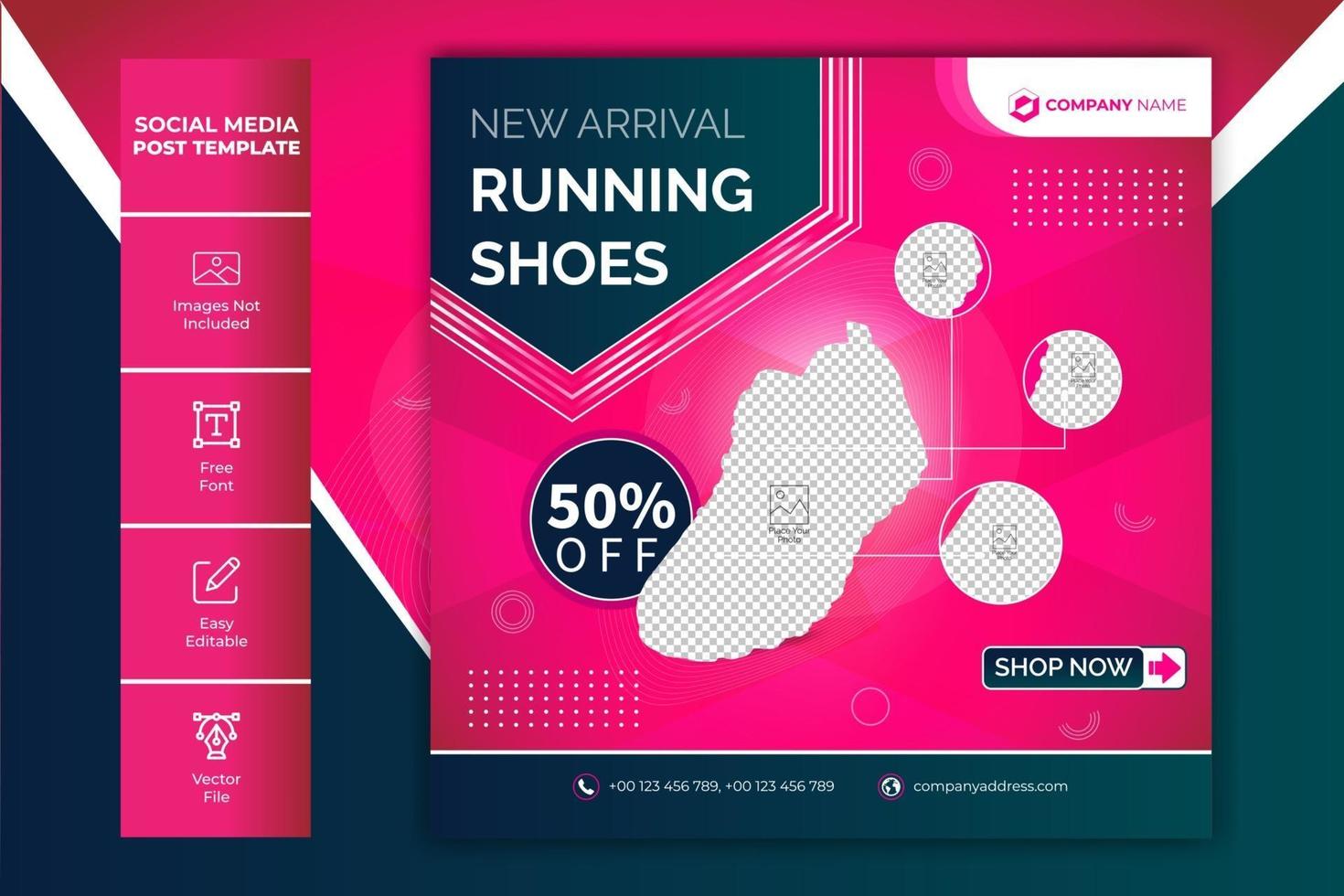 New Arrival Shoes Sale Post Web Banner Template vector