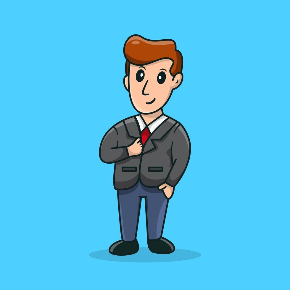 Businessman Cartoon Character Cute Businessman Design character Business People Vector