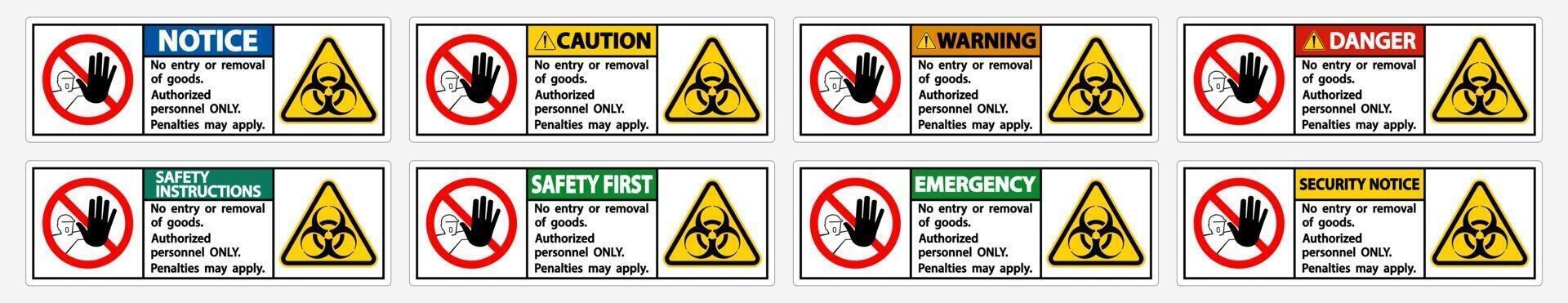 Quarantine Holding Area Sign vector