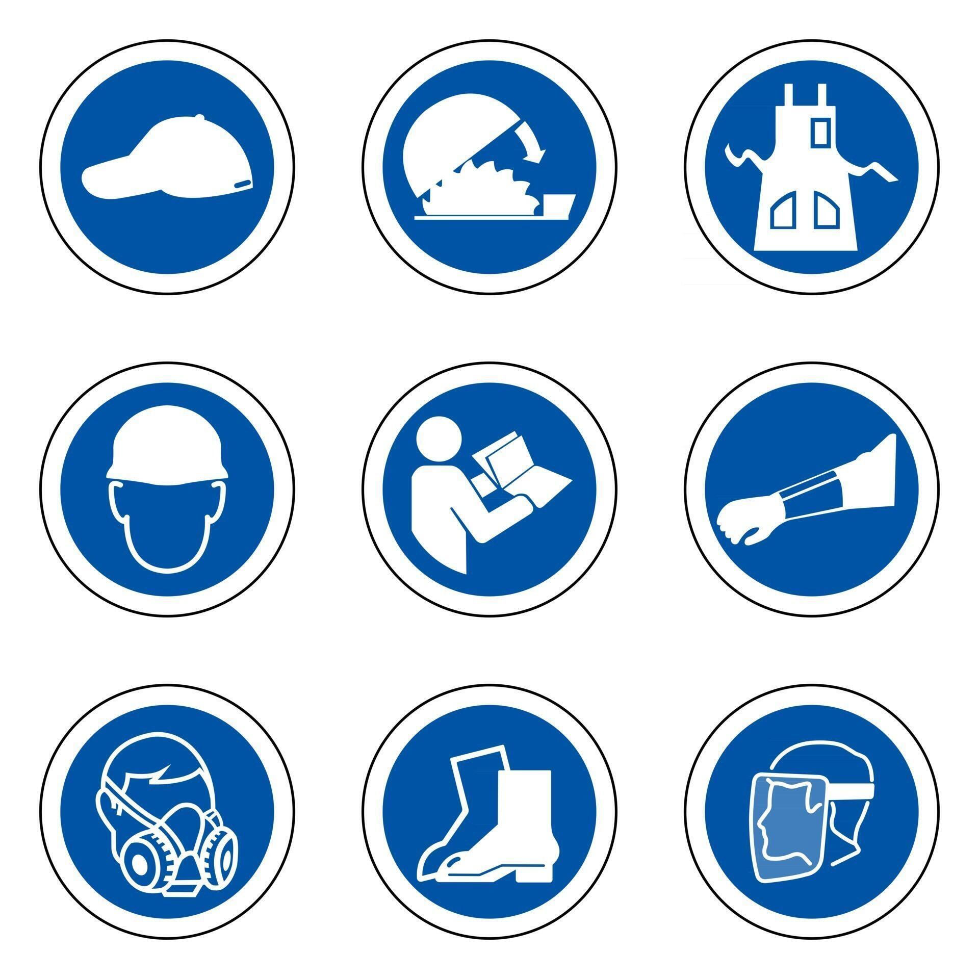 Required Personal Protective Equipment PPE Symbol Safety Icon 2514439 Vector Art at Vecteezy