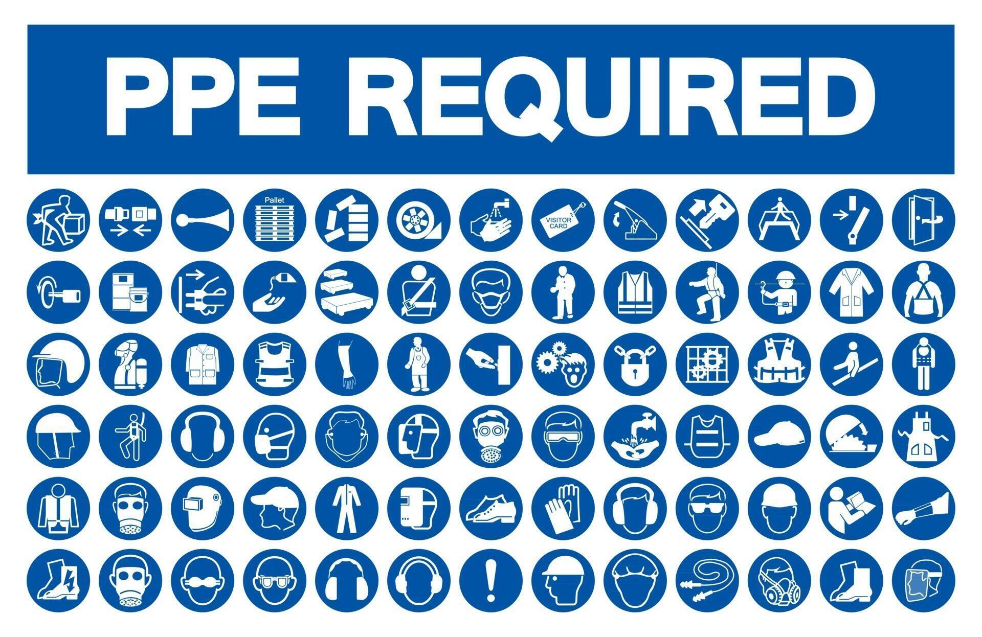 Required Personal Protective Equipment PPE Symbol Safety Icon 2514444