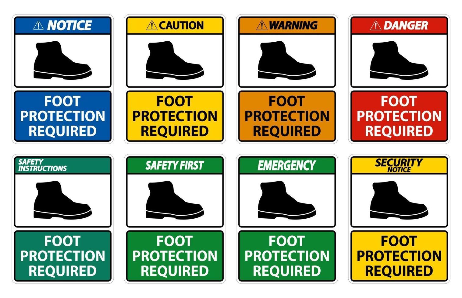 Foot Protection Required Wall Symbol vector